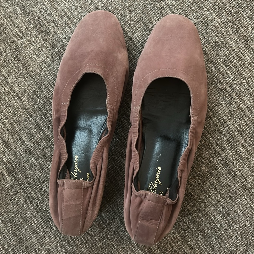 Robert Clergerie Mauve Suede Heels